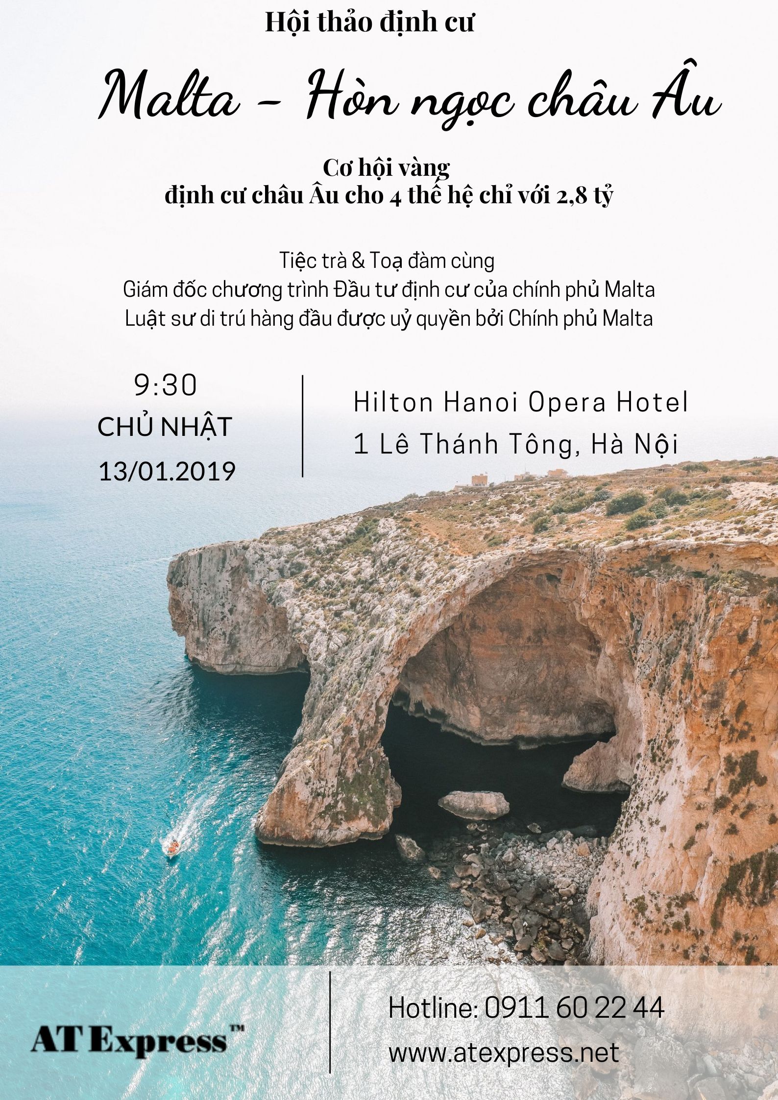 Hội thảo: Định cư Malta – Hòn ngọc Châu Âu 13.01.2019